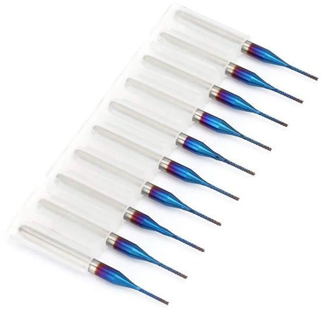 Limes nano carbure de tungstène bleues pour éliminer les bavures 1/8
