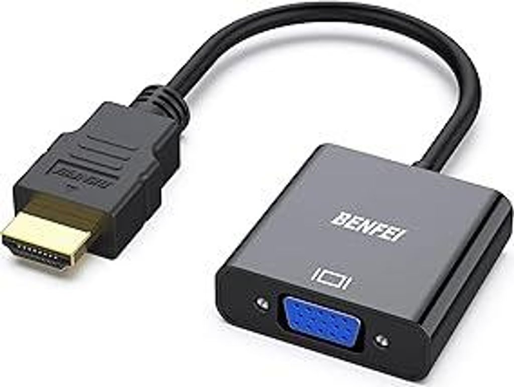 BENFEI HDMI auf VGA, Unidirektional HDMI-Computer auf VGA-Monitor Adapter (Stecker auf Buchse) für Computer Desktop Laptop PC Monitor Projektor HD...