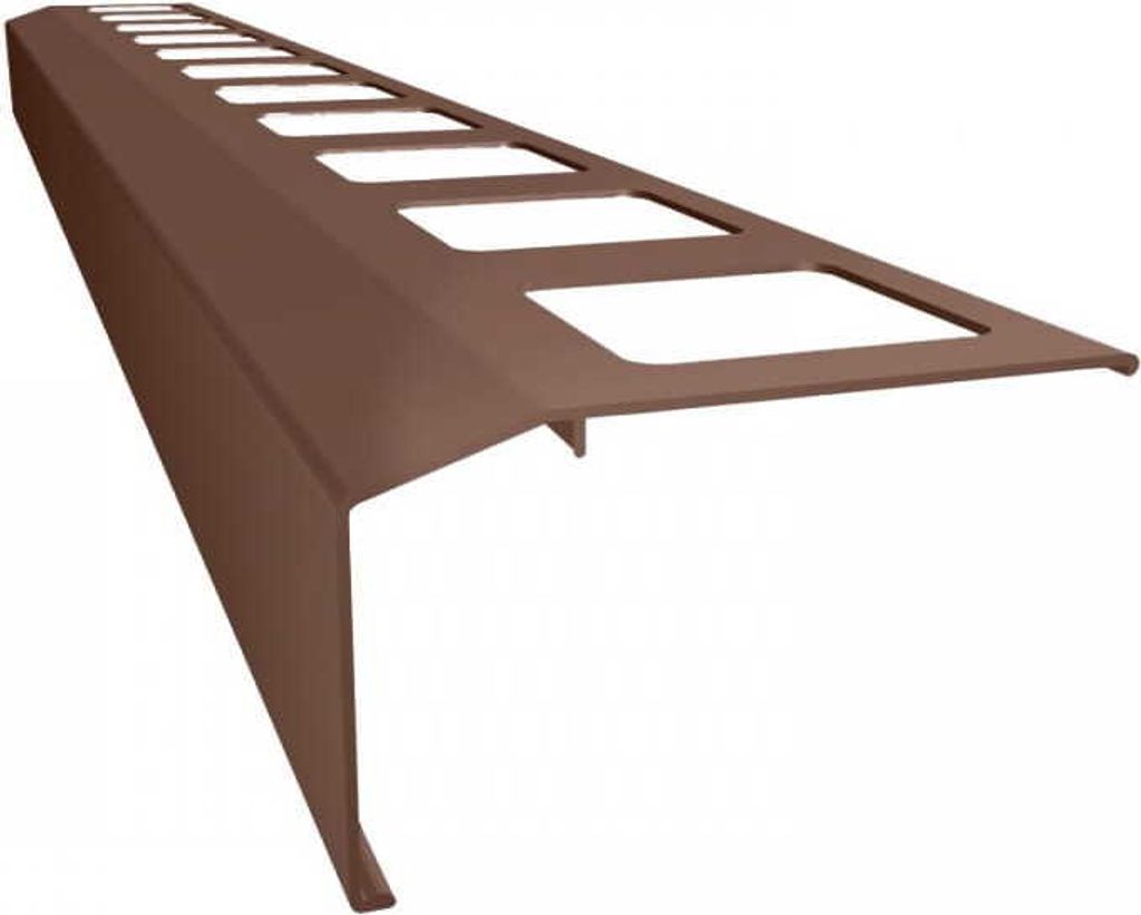 Renoplast Aluminium Traufprofil K301 Keramikboden, Profil 200cm, Braun