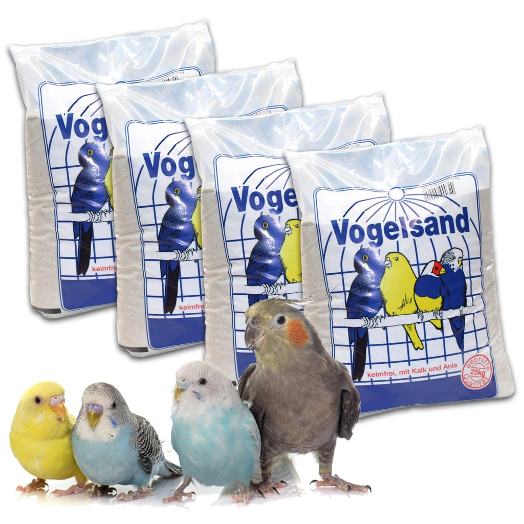 25 kg Vogelsand Naturweiss mit Kalk u. Anis  ( 5 x 5 kg ) Produktbild 