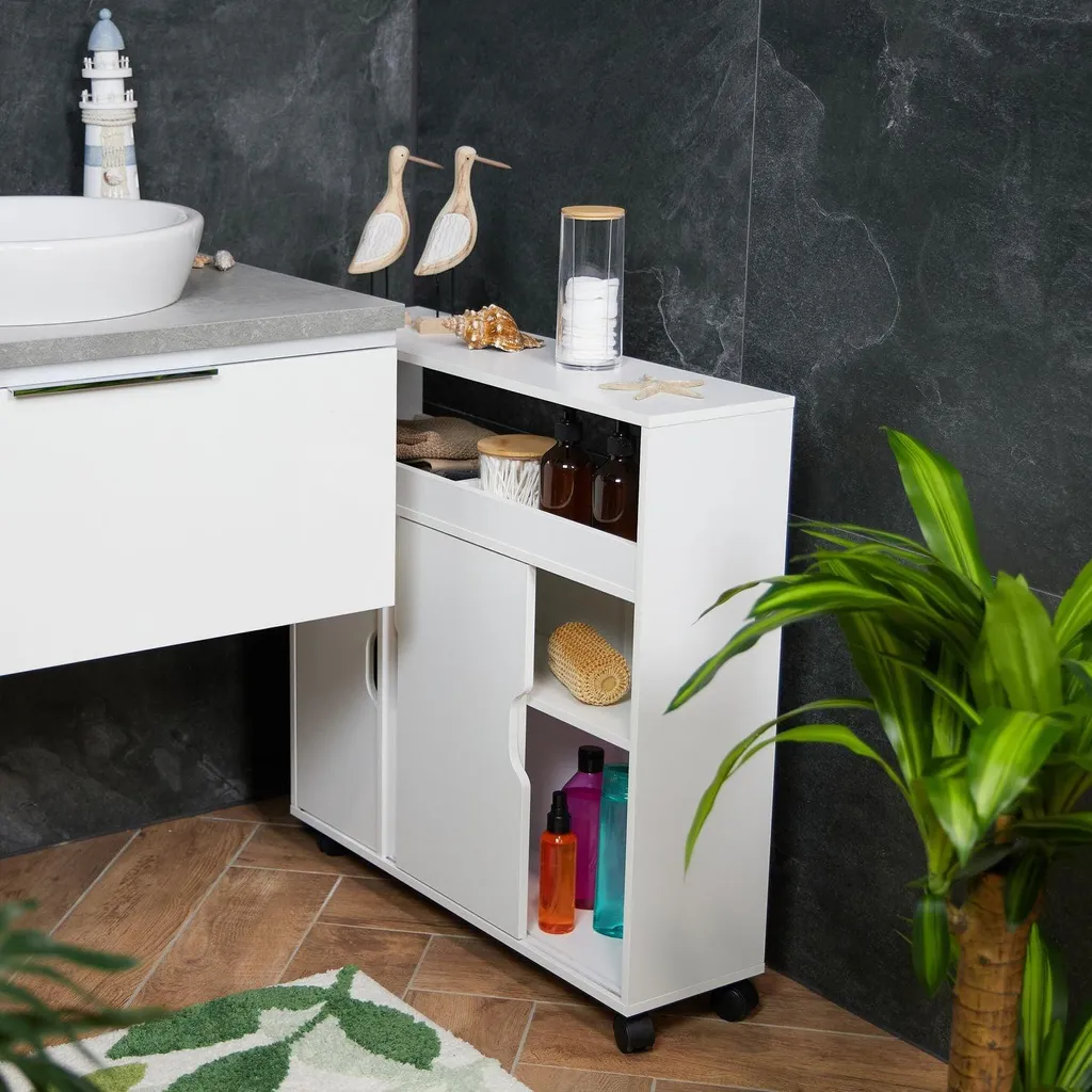 Armoire de niche avec compartiments ouverts - Meuble de rangement fin - 2