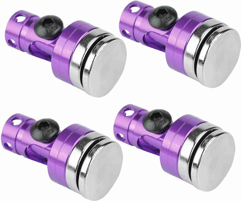 4PCS Aluminium Magnetic Stealth Invisible Body Post Mount für SCX10 4WD 1:10 RC Car Lila
