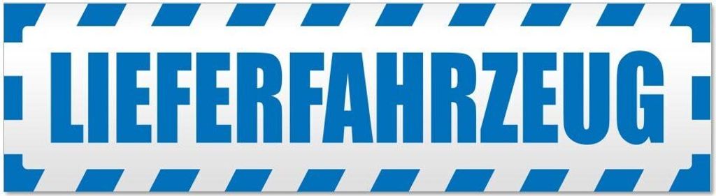 Kiwistar Lieferfahrzeug gestreift Magnetschild Schild magnetisch - 60cm Blau - Magnetfolie für Auto PKW Kfz
