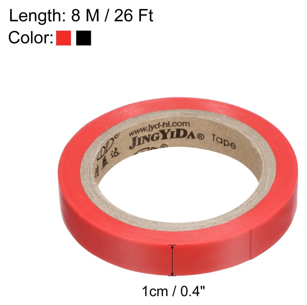 2-Pack Tennis Badminton Squash PVC 26Ft Griffband Klebesiegel Zubeh?r Schl?ger Band schwarz/rot