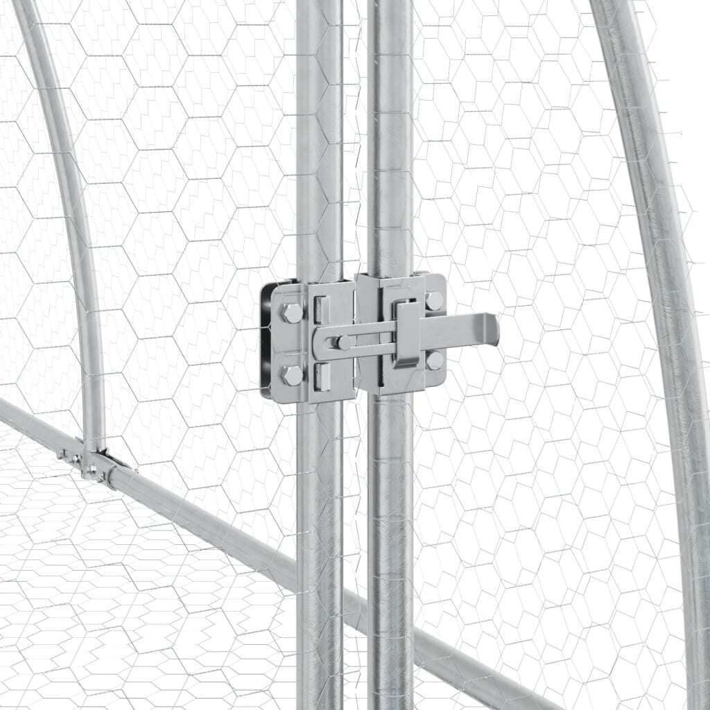 vidaXL Králikáreň Silver 300x105x120 cm Pozinkovaná oceľ Obrázok produktu 3