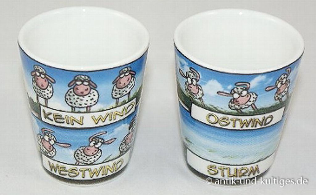 Lustiger Hösti Eierbecher Wissensdurst Eierhalter Maritime Deko 2-er Set