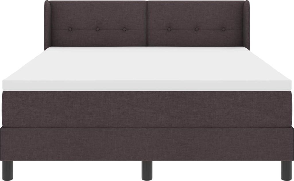 vidaXL Boxspringbett mit Kopfteil Dunkelbraun 200 x 160 cm Stoff