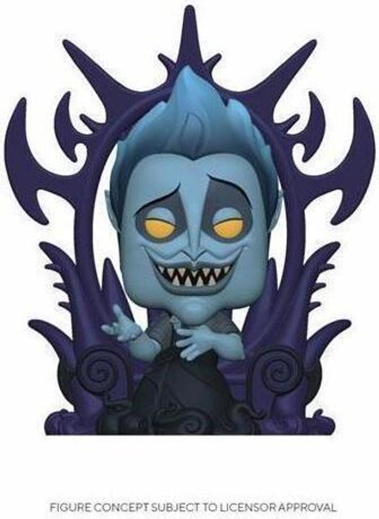 A Funko Pop! vinyl figure of Hades from Disney's Hercules, seated on his throne.