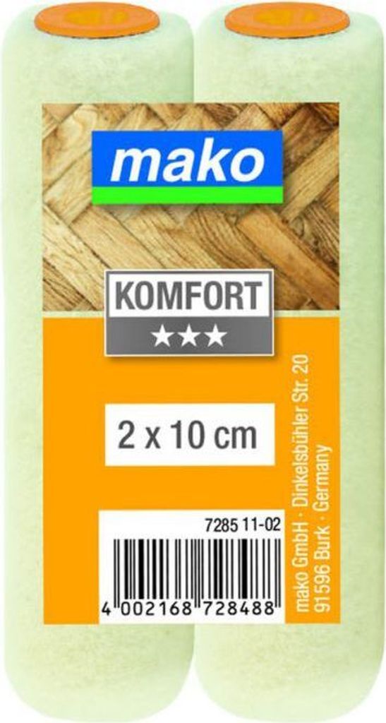 Mako Lack-Versiegelungsroller Ersatzwalzen 10 cm, 2 stk.