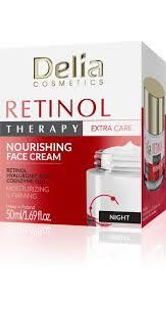 DELIA Retinol Hyaluronic Acid Nourishing Night Cream and Face Serum Set