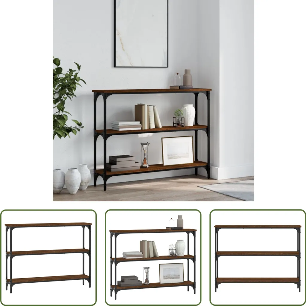 Tavolo Consolle Rovere Marrone 100cm - Ideale per Ingresso e Living