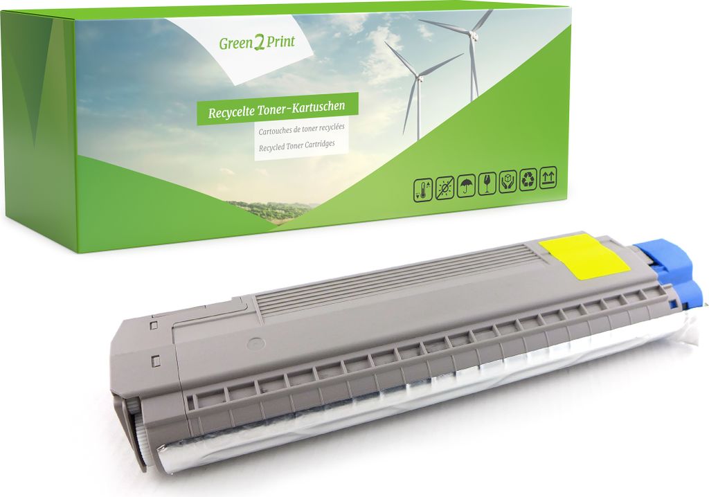 Green2Print Toner gelb 10000 Seiten ersetzt OKI 44059209 passend für OKI MC860CDTN, MC860CDXN, MC860DN, CX2633
