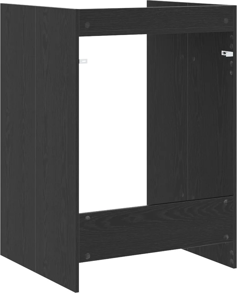 Armadio Lavatrice Rovere Nero 67,5x62x97 cm - Mobile Salvaspazio Design - 7