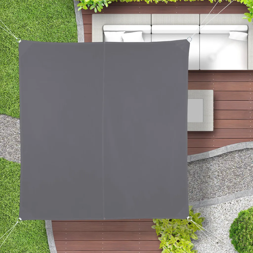 Vela Parasole Quadrata Grigia HDPE 185gsm Resistente UV
