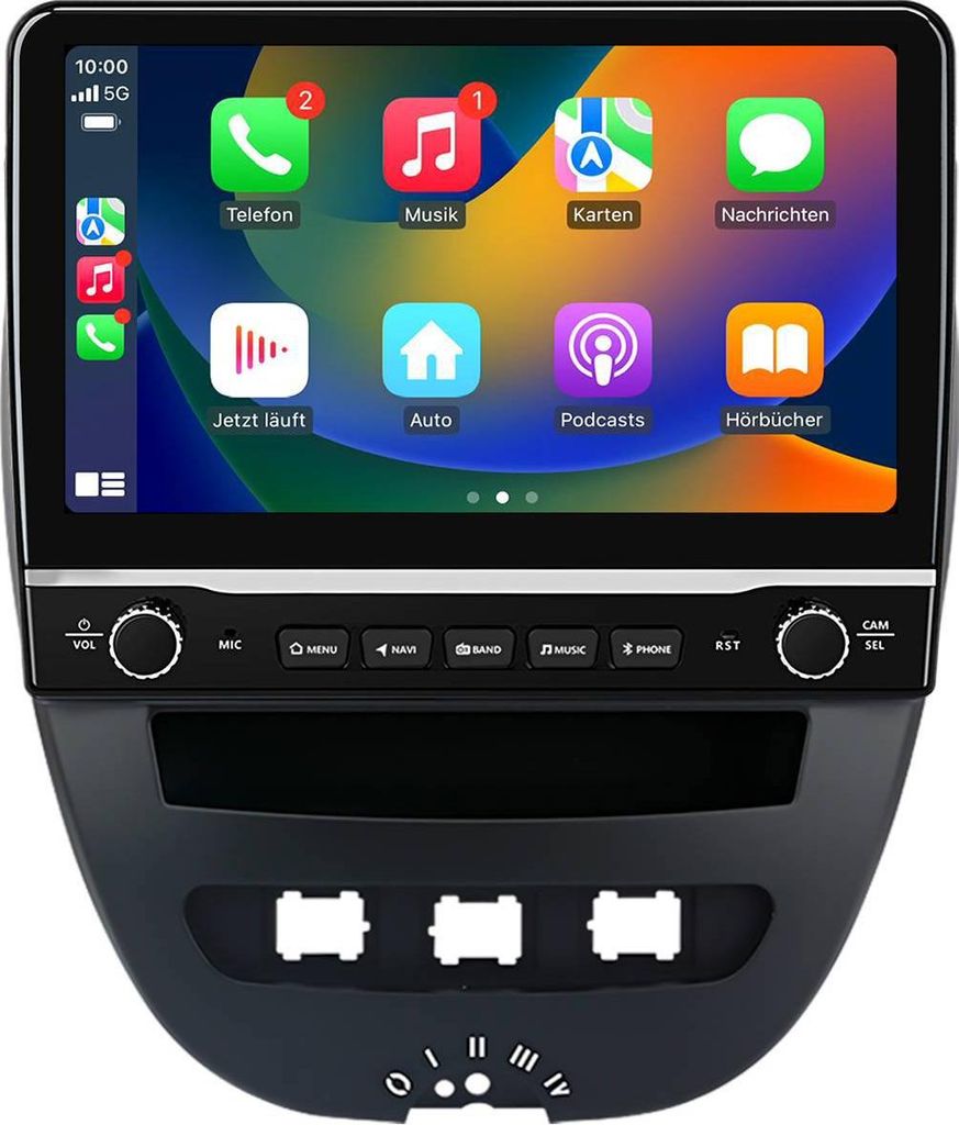 Radio samochodowe Android 10 cali 64 GB do Peugeot 107 Zdjęcie produktu 