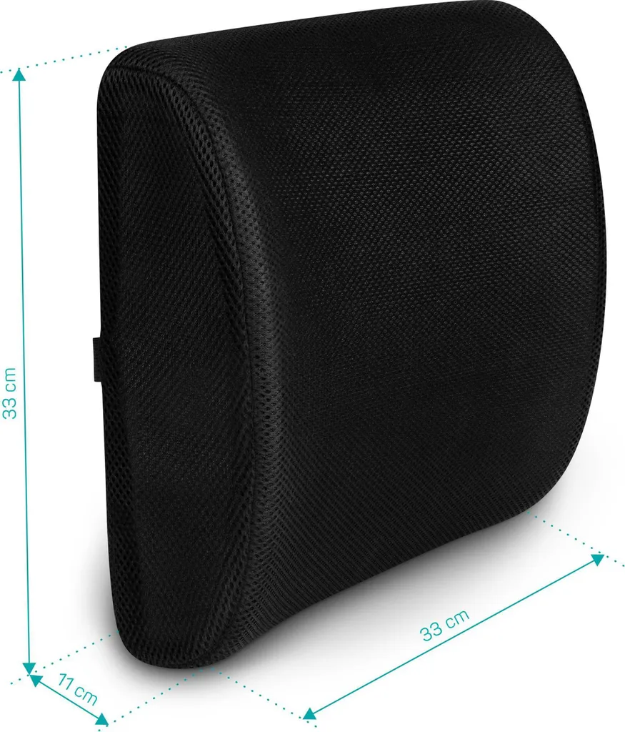 Support Lombaire Respirant à Fixation Ajustable pour Chaise Ergonomique