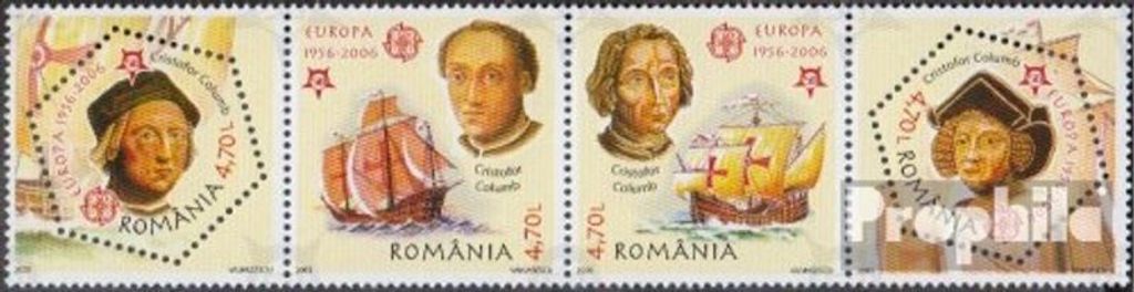 Briefmarken Rumänien 2005 Mi 5974A-5977A Viererstreifen (kompl.Ausg.) postfrisch 50 Jahre Europamarken