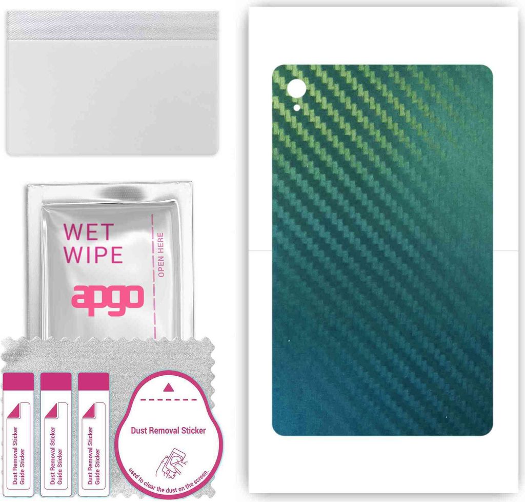 apgo Rückseite Schutzfolie, Skin, kompatibel mit TCL 10 TabMid 4G, Hinten Displayschutzfolie aus Vinylfolie, kratzfest, einfache Montage - Kohlens...