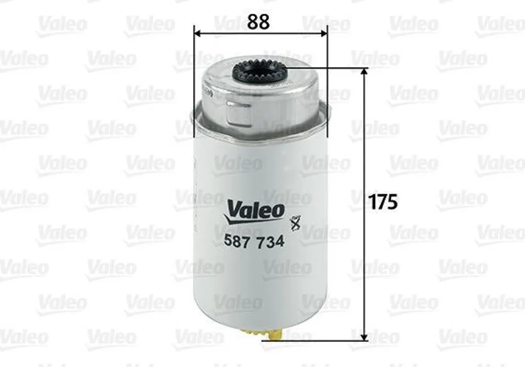 Filtre à gazole VALEO 587734 pour moteur Transit 2.2 et 2.4 TDCi