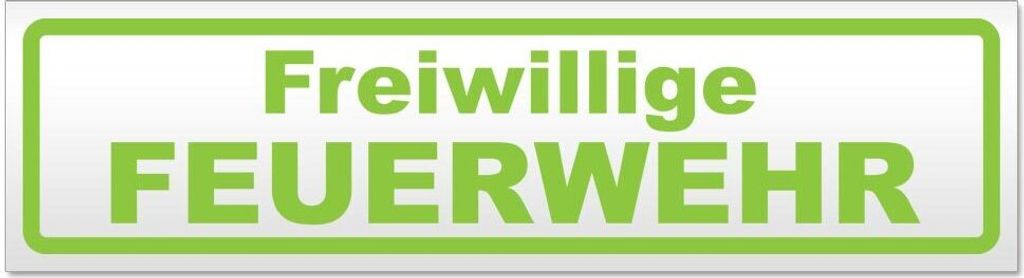 Kiwistar - Autoaufkleber - Lindgrün - 60 x 16 cm - Freiwillige Feuerwehr - Hinweis Aufkleber Sticker für Auto, Kfz, Fahrrad, PKW, LKW