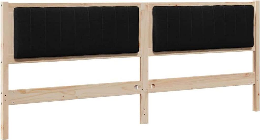 vidaXL Gepolstertes Kopfteil Braun 200 cm Massives Kiefernholz