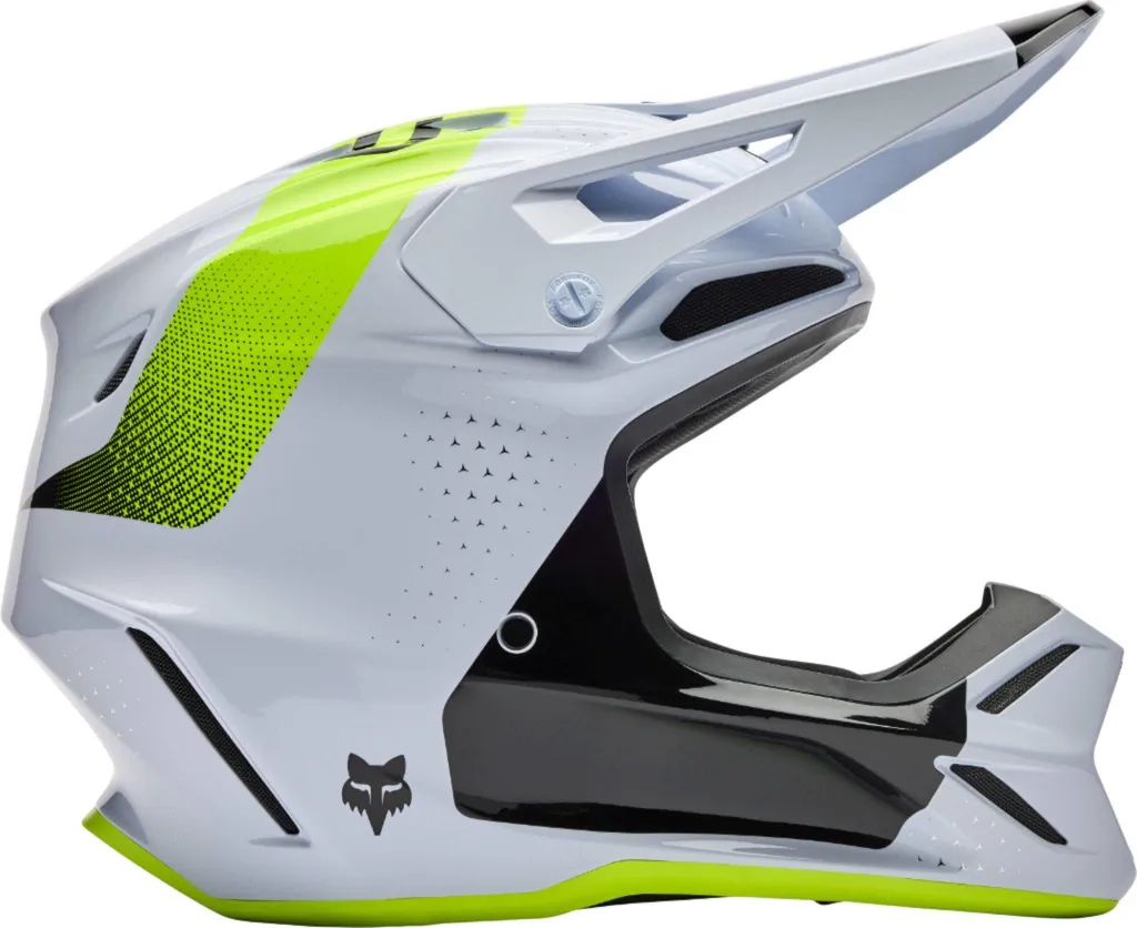 Casque Motocross Fox V3 Tine Blanc Taille S 55/56 pour Compétition MX - 2
