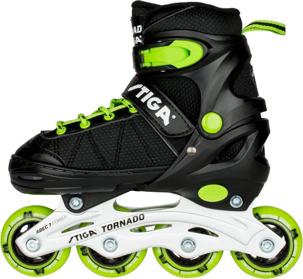 Patins à Roues Alignées STR Tornado Ajustables Pointure 30 à 33 Noir - 2