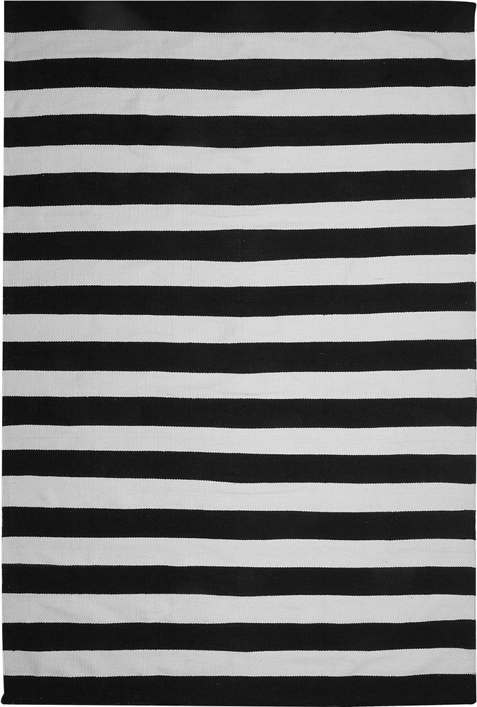 BELIANI Venkovní koberec černobílý plast 160 x 230 cm, Obrázek produktu 
