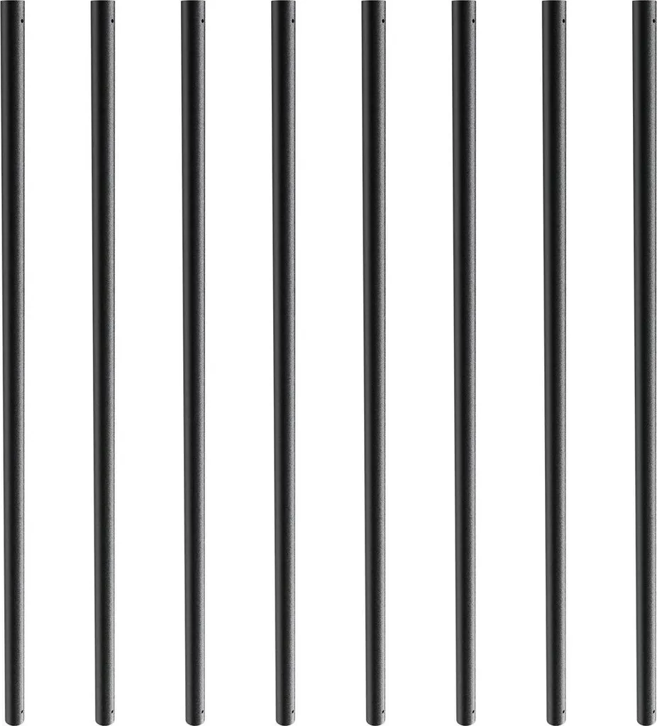 Balustre en aluminium creux anticorrosion noir satiné pour rampe