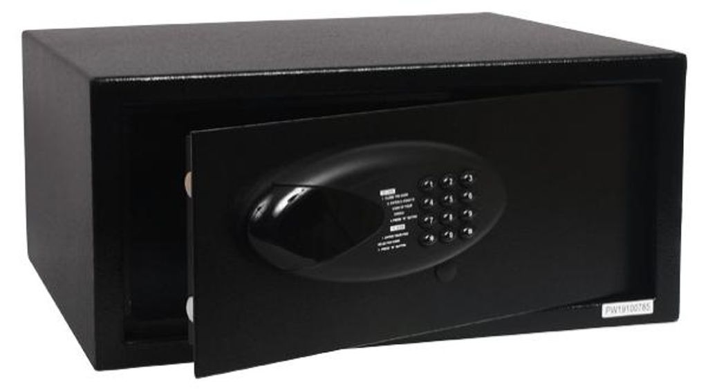 Hotelsafe mit elektronischem Schloss 430x380x200 mm schwarz Produktbild 
