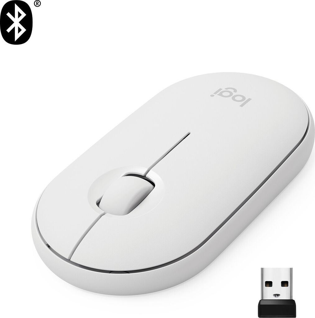 Logitech M350 Pebble Wireless white Produktbild 