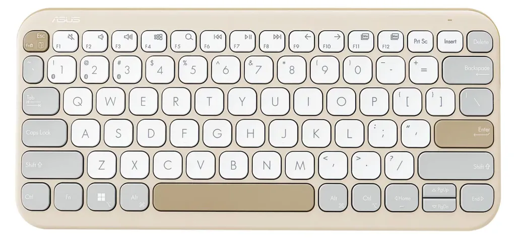 Clavier Bluetooth Compact ASUS KW100 - Connexion Multi-Appareils Gris