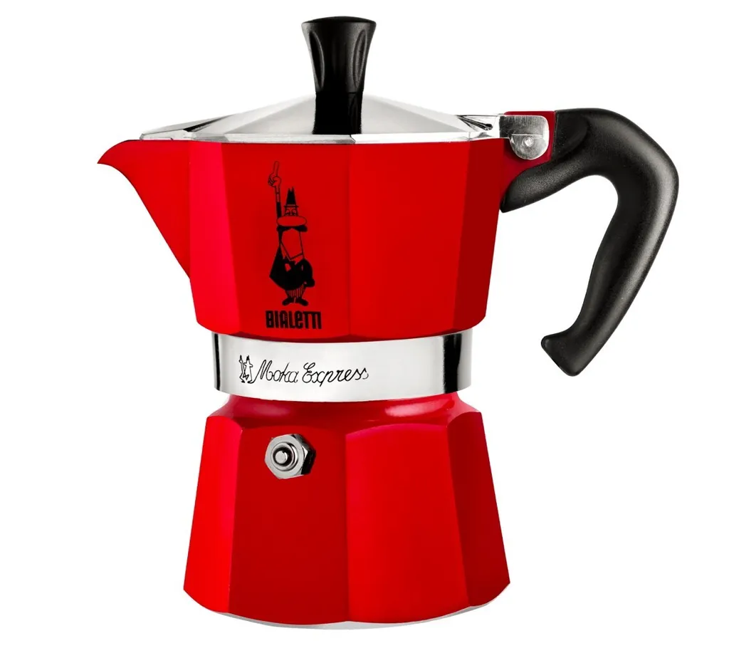 Cafetière Moka Bialetti 1 Tasse Rouge pour Espresso Solo à la Maison