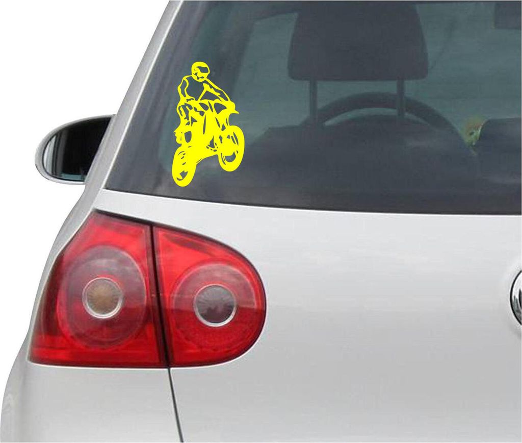 Aufkleber / Autoaufkleber - JDM - Die cut - DIRT BIKE Off-Road Sport - Auto, Truck, Notebook, Laptop - gelb - 114mmx190mm