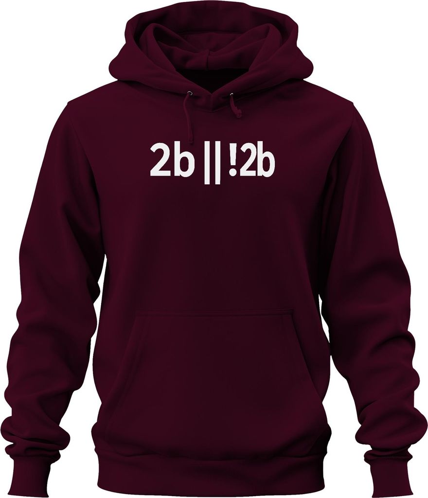 2b || !2b Programmierer Entwickler Shakespeare Nerd Geek Humor Uni Hoodie Kapuzenpullover, Burgundy, 3XL
