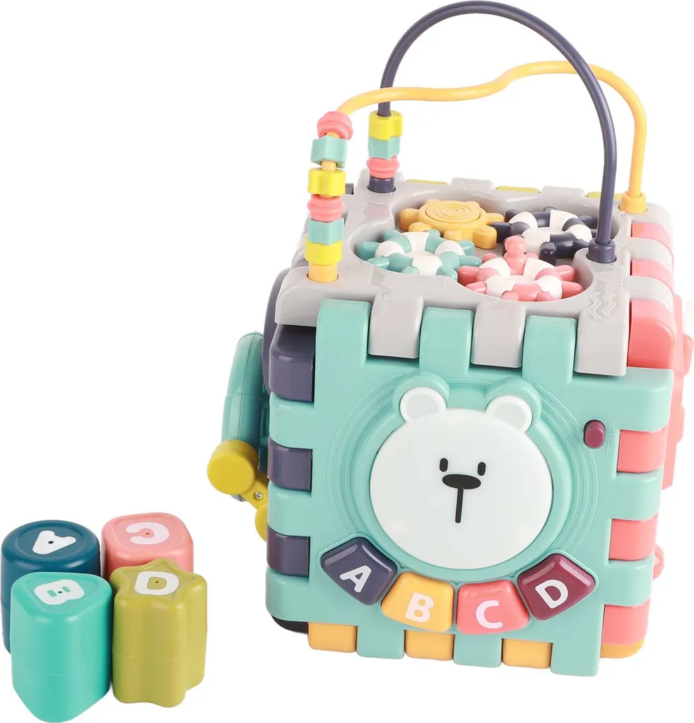 Cube d'activités bébé : hexaèdre d'apprentissage précoce multifonction - 4