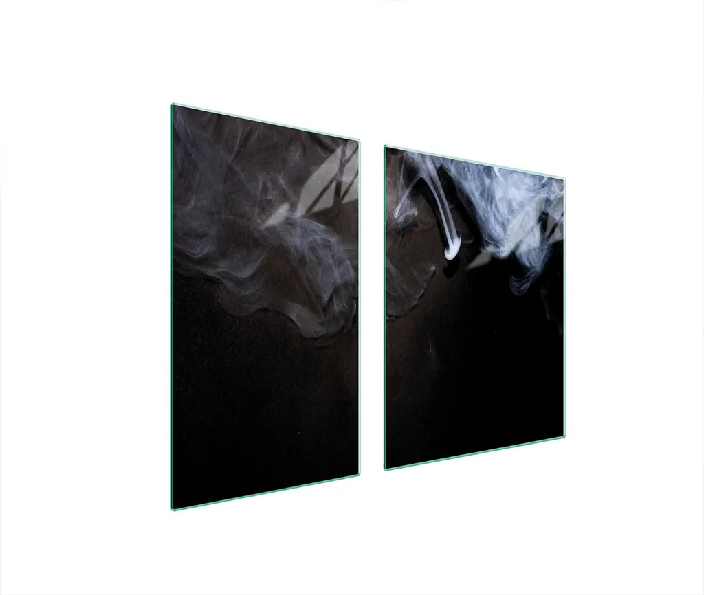 Copertura Piano Cottura Ceramica 100x52 | Tagliere Vetro Nero Fumo