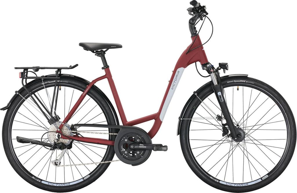 VICTORIA Trekkingrad "Trekking 6.7" Mod. 22, Wave, 28", wine red matt, 3x9-Ga...