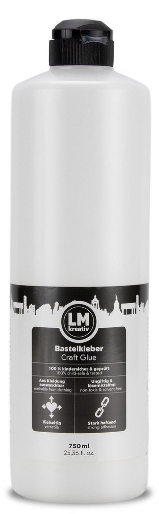 LM-Kreativ Bastelkleber 750 ml – PVAC-Bastelleim mit Produktbild 
