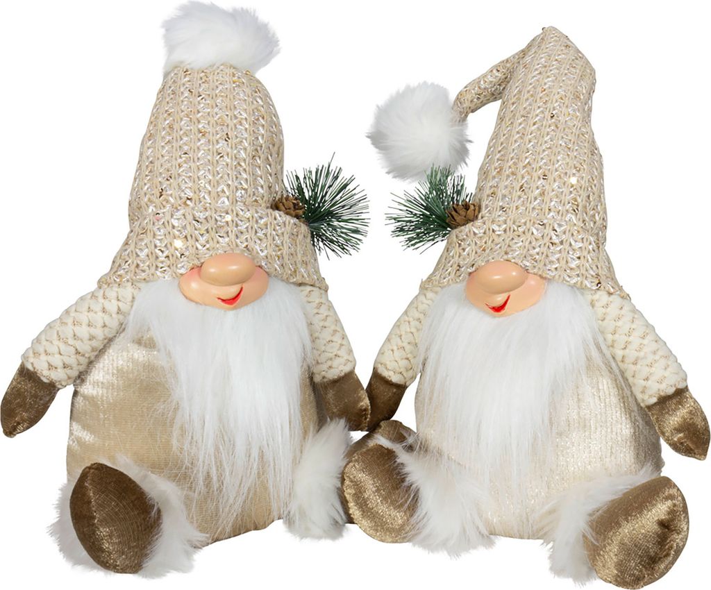 Wichtel 22cm sitzend, Pärchen, 2 Stück