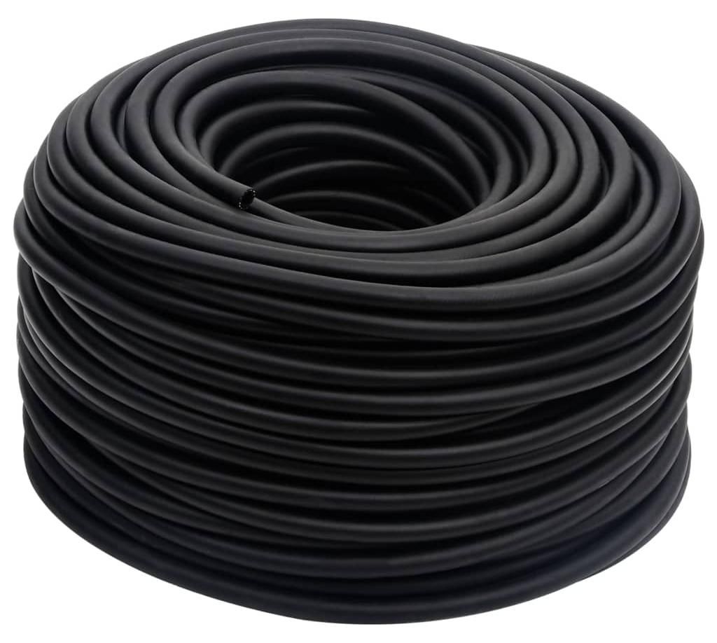 vidaXL Hybrid-Luftschlauch Schwarz 0,6" 50 m Gummi und PVC
