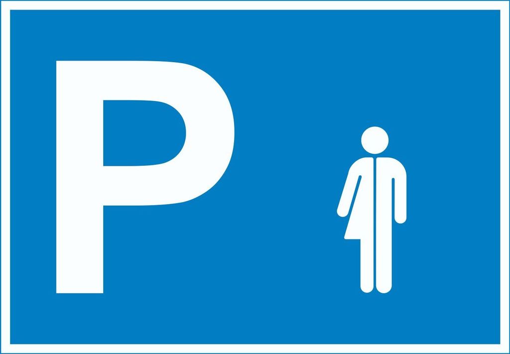 Transgender Parkplatz Schild waagerecht A3 (297x420mm)