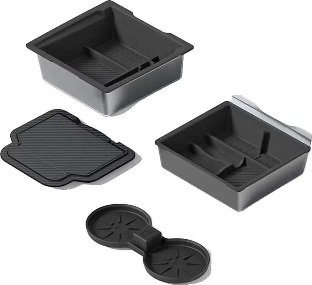 Organiseur pour console centrale ABS noir, ajustement parfait, lot de 1