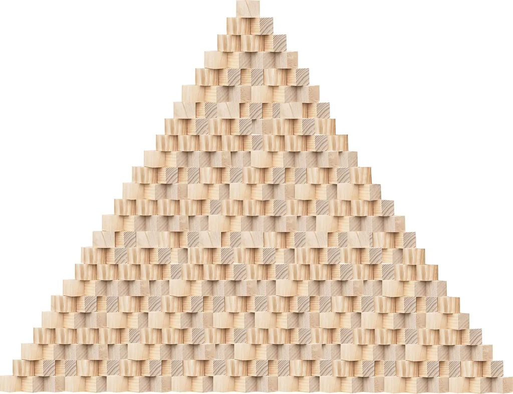 Cubes en Bois pour Maquettes et DIY - 300 Blocs Naturels Anti-Échardes