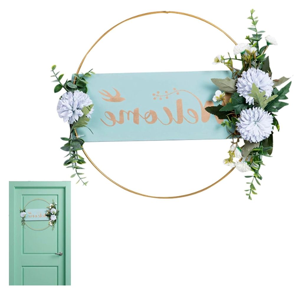 Künstlicher Blumenkranz für die Tür, Hochzeitskranz, Trockenblumenkranz, Wanddekoration, geeignet für Ostern, Türdekoration, Wohnzimmer, Hochz...