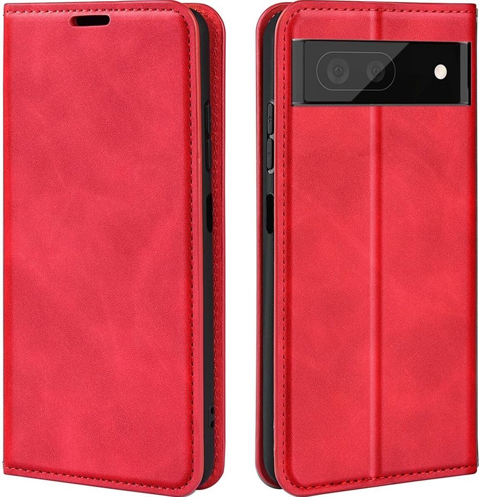 Mobigear Retro Slim Google Pixel 7 Hülle Klapphülle Geldbörse - Rot