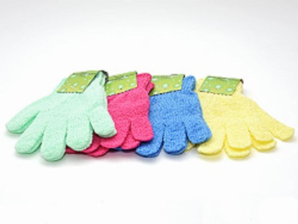 2er Set Massagehandschuhe, 100% Polyester für Peeling & Produktbild 