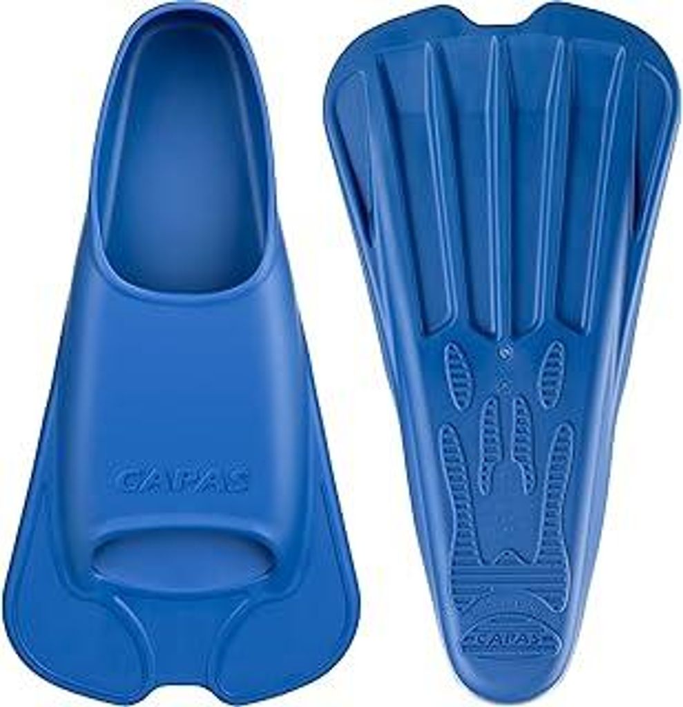 CAPAS Kurze Trainingsflossen für Schwimmen | Komfortable Silikon Schwimmflossen | Kurzflossen | Taucherflossen | Unisex Flossen für Kinder Erwach...