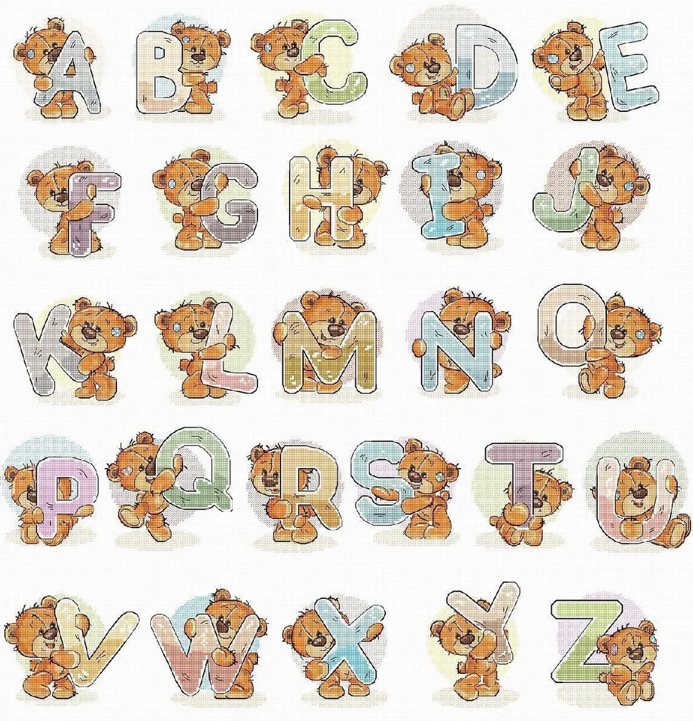 Broderie Point de Croix Compté Alphabet Luca-S Grand Format 43x44 cm