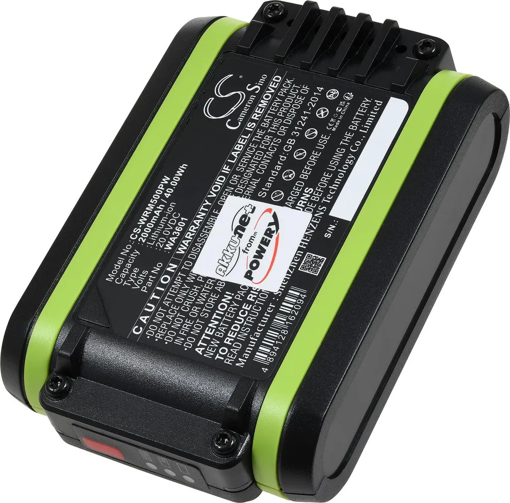Batterie pour robot tondeuse Worx Landroid M500 M700 modèle 2019